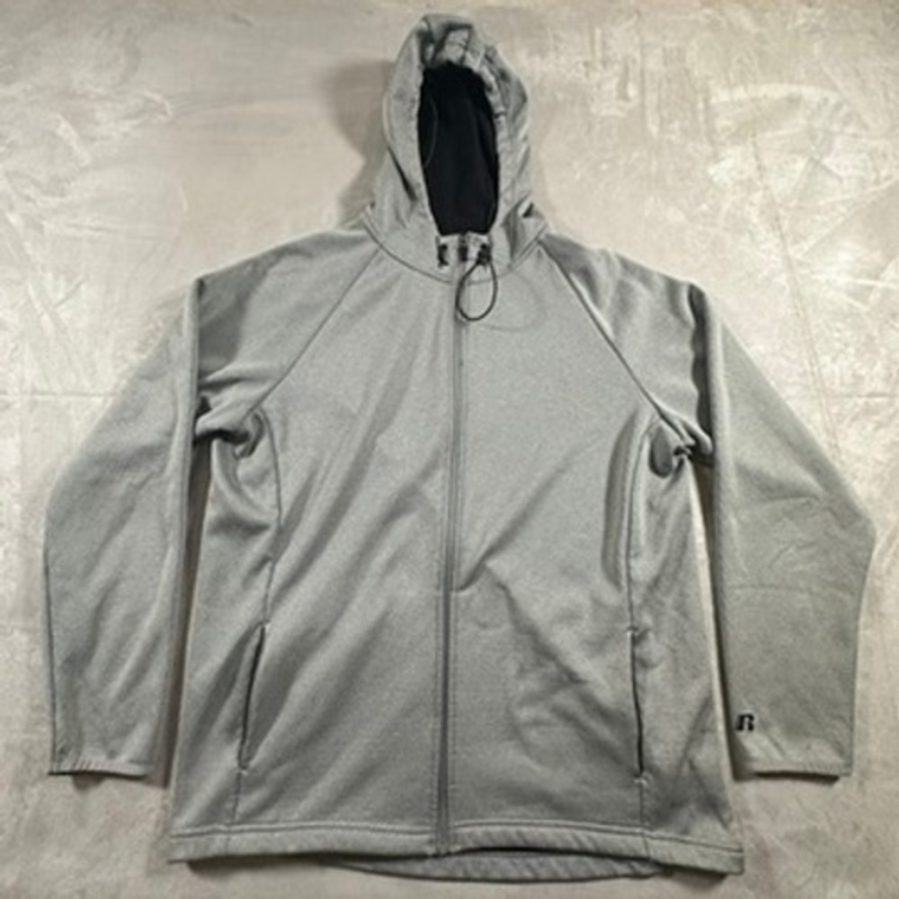 Russell Full Zip Hoodie Mens Thermaforce Max Performance Gray Large Grey